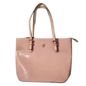 Anne Klein Women's Light Pink Medium Faux Leather Work Tote Shoulder Bag Purse